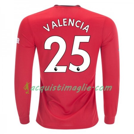 Divisa di Calcio Manchester United Antonio Valencia 25 Prima 2019/2020 Manica Lunga